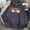 Mężczyzna Oversized Bluzy Demon Slayer Agatsuma Zenitsu Anime Drukuj Bluza Z Kapturem Moda Zimowa Polar Ciepła Harajuku Streetwear H0909