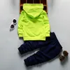 Baby Boys Spring Swatershirt Suit Fashion Długie rękawowe ubrania dla dzieci Tracksuit Autumn Hooded Spodtuit Casual Strój