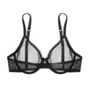 Soutiens-gorge Femme Dentelle Soutien-Gorge Voir à Travers Sexy Gaze Mesh Transparent Ultra Mince