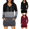 Harajuku Hoodie Women's Hoodies Oversized Streetwear Jacket Long Sleeve Lightweight Long Blouse Pockets Sweatshirts Hooded Dress Y1118