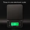 3 kg / 0,1 g 5 kg / 0,1 g Kaffeskala med timer bärbar elektronisk digital kök Hög precision LCD S 210728