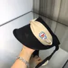 Modehattar Sun Visor 3 Färger Män Kvinnor Vävd halm Karaktär Tryckta huvudband Snapback Caps