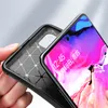 Anti-knock Phone Case For Samsung Galaxy A51 A71 A90 5G A81 A91 A21 A01 A42 A32 A52 A72 Carbon Fibre Soft Silicone TPU Cover