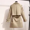 Damskie Trench Coats S-3XL Autumn Streetwear Prosta Płaszcz Brytyjski Windbreaker Kobieta Casual RaiCcoat Krótki Jaquetas Mujer