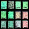 Nagelglitter 50 gr/beutel leuchtendes Chrompulver glänzend im Dunkeln leuchtende Farbverlaufsfarben Pailletten für Make-up-Handwerk DIY-Zubehör Prud22