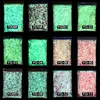 Nail Glitter 50G/Bag Luminous Chrome Powder Shiny Glow In The Dark Gradient Colors Sequins For Makeup Craft DIY Supplies Prud22