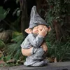 Europejska Symulacja żywicy ogrodowej Śmieszne Gnome Miniaturowy Niegrzeczny Krasnolud Posąg Figurki Wyświetlacz Mold Craft Home Ogród Dekoracji C0220