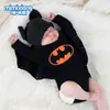 Chemise Batman pour garçons et filles, couleur unie, tricotée, manches longues, kaki, vêtements pour enfants, Halloween, vente en gros d'usine, automne et hiver