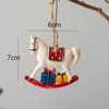 Kerstmis schattige hanger cartoon houten walnoot man trojan paard hangers vakantie decoraties WY1429