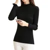 Women's Sweaters Women Sweater Pullover Basic Rib Knitted Cotton Tops Solid Turtleneck Jumper Long Sleeve Korean Slim-fit Tight