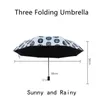 New Design Send You A Flower Folding Umbrella Anti UV Sunshade Three-folding Portable Rain Women Umbrellas