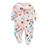 1 szt / lot Baby Boy Girl Footies Piżamy Oryginalna Bawełna Spring Sleepwear Animal Christmas Calmall Baby'Sets G1023