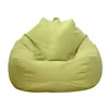 Luie Sofa Cover Solid Chair Covers Without Filler Linnen Doek Lounger Seat Bean Bag Poef Bladerde Couch Tatami Woonkamer Beanbags 220111