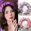 Nowa Moda Solid Color Opaska Jedwabna tkanina Paski do włosów dla kobiet Dziewczyny Handmade Hairband Hoop Hoop Akcesoria do włosów Nakrycia głowy