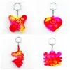 Nieuwe Kinderen Volwassen Push Bubble Fidget Sensory Toy Key Ring Educatief Anti-Stress Speelgoed Decompressie Sleutelhanger