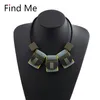 Colares Pingente Encontre-me Colar de Pano Geométrico para Mulheres Couro Corda Sweater Chain Fashion Jewelry