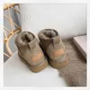 ultra mini Australia Australian Classic Warm Boots USA GS 585401 Snow Boot Winter Full fur Fluffy furry Satin Ankle Boots9667#