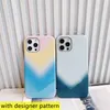 Coques de créateurs de mode pour iPhone 12 11 pro max XR XS 7/8 plus housse de téléphone portable en cuir PU bleu de luxe Coque de protection en TPU anti-chocs avec étiquette dorée