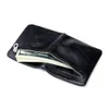 Men's Small Wallet Leather Short Ultra-thin Retro Vertical Pocket Card Holder PL-9180233G