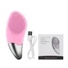 Mini laveurs de faciales électriques nettoyant brosse Dispositif silicone Sonic Face Nettoyant Pore Pore Cuisse Massager Visage