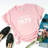 Damska koszulka Vintage 1979 Kobiety 42 lata 42Nd Urodziny Prezent Girls Mama Wife Daught Party Top Tshirt Bawełna Streetwear Tee Koszula