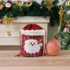 Novo 2022 Decorações de Natal Saco Xmas Gift Apple Saco Snowman Santa Drawstring Bag Fest Funcionales Atacado 591