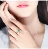 Real 14k Geel Goud Natuurlijke Sapphire voor Bruiloft Dames Turquoise Bizuteria Diamante Diamond Gemstone Anillos de Topaz Ring