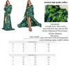 Женщины -пружины одеваются длинное шифоновое платье глубокое v Nece Printed Summer Dress Long Lantern Fare Party Vintage Green платья 210303