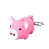 Mini Schattige Varken Sleutelhanger LED Lichtgevend Geluid Cartoon Pig Sleutelhanger TT @ 88 G1019