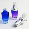 10 x 30ML Portable Clear Purple Red Black Blue Glass Perfume Bottle With Lotion Pump Spray Refillable Fragrance