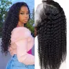 Ishow Brasileiro Perucas de Cabelo Humano Humano Retos Brasileiro Kinky Encaracolado 4 * 4 Fechamento Fechamento Frente Wig Wig Onda para mulheres negras