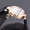 OF WJPA0014 35mm 1847MC Automatic Womens Watch Ladies Rose Gold Silver Dial Number Markers Blue Leather 2021 Best Edition PTCAT Puretime b2