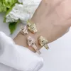 Sieraden maatwerk hoogste teller kwaliteit geavanceerde Bangle merk ontwerper 18k vergulde mode panthere serie clash trinity met diamanten cadeau voor vriendin