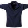 Men Autumn And Winter Fleece Jacket Stand Collar Cardigan Sports Outdoor Hiking Warm Camping Loose Enlarged 9XL 210909