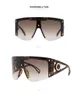 Ponadgabarytowe kwadratowe okulary przeciwsłoneczne damskie męskie letnie stylowe duże rozmiary ramki lustrzane okulary przeciwsłoneczne damskie óculos UV400 6 kolorów 10 sztuk projektant marki