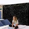 Tapisserie murale suspendue hémisphère nord carte du ciel étoiles constellations tapisserie fond noir ciel interstellaire décoration murale 210609