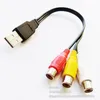 USB 2.0 мужчина до 3 RCA женское аудио видео AV адаптер шнур кабель 25см / 2 шт.