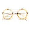 Mode solglasögon ramar handgjorda optiska glasögon ram man kvinnor 1960 -talets vintage acetat runda glasögon kvinnliga topp qualit307b