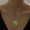 Naszyjniki wisiorek Vintage Kryształ Pięciogłowy Star Angel Glow W Dark Chain Naszyjnik Dla Kobiet Dziewczyny Urodziny Boże Narodzenie Biżuteria Prezent