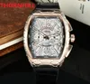 Mens Sports Watch montre de luxe Multi Functional Wristwatches Oval Shape Quartz Movement Lovers Clock Wristwatch Chronograph supe2896