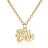 Halskette mit Anhänger „Beste Mutter“, Edelstahl, Gold, Hohlbuchstaben-Halsketten für Frauen und Mädchen, Geschenk zum Muttertag, Modeschmuck, Will und Sandy
