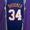 Nikivip Semi Pro Movie Virginia Squires Minanser Broomer＃34レトロバスケットボールジャージーメンズステッチカスタム任意の数字名ジャージ