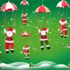 Boże Narodzenie Wiszące Ornament Santa Claus Snowman Parachute Sufit Wisiorek Kryty Outdoor świąteczny wystrój XBJK2109