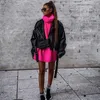 Dames Sweaters Turtleneck Oversized Trui Winter Kleding Dames Neon Groen Roze Orange Pullover Dames Knit Tops 2022 Mode