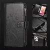 iPhone 13 12 11 Pro Max X XS XR 7 8 Plus Butterfly Ambossing PU 가죽 플립 킥 스탠드 커버 케이스와 5 개의 카드 슬롯