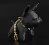 Designer animal pequeno cão pequeno Creative Chain Chain Acessórios Tecla anel PU CHEARTE PADRÃO DE CARCHANCHAIN ​​CHAYCHAIN ​​GESS251V