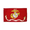 USMC Estados Unidos Marine Corps Flag 3x5ft Duplo Stitching 100D Poliéster Festival Presente Indoor Outdoor Impresso Atacado