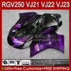 Carrocería OEM para SUZUKI RGV250 VJ21 RGVT llamas moradas RGV 250CC 250 CC 88 89 Cuerpo 21HC.164 RGV-250CC RGV-250 VJ-21 Panel RGVT-250 VJ 21 RGV250C SAPC 1988 1989 Kit de carenado