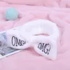 40pcs / lot OMG Bow Hairband Girls Headwear Bandage pour laver le visage Bande de cheveux Mode Noeud Bandeau Accessoires En Gros X0722