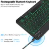 RGB Bluetooth-Tastatur- und Maus wiederaufladbare drahtlose Tastatur-Maus-Mini-Hintergrundbeleuchtungstastatur für Tablet-Laptop-PC